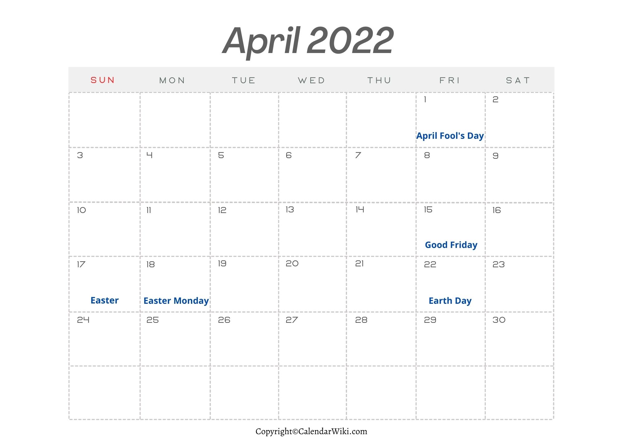 April Holidays 2022