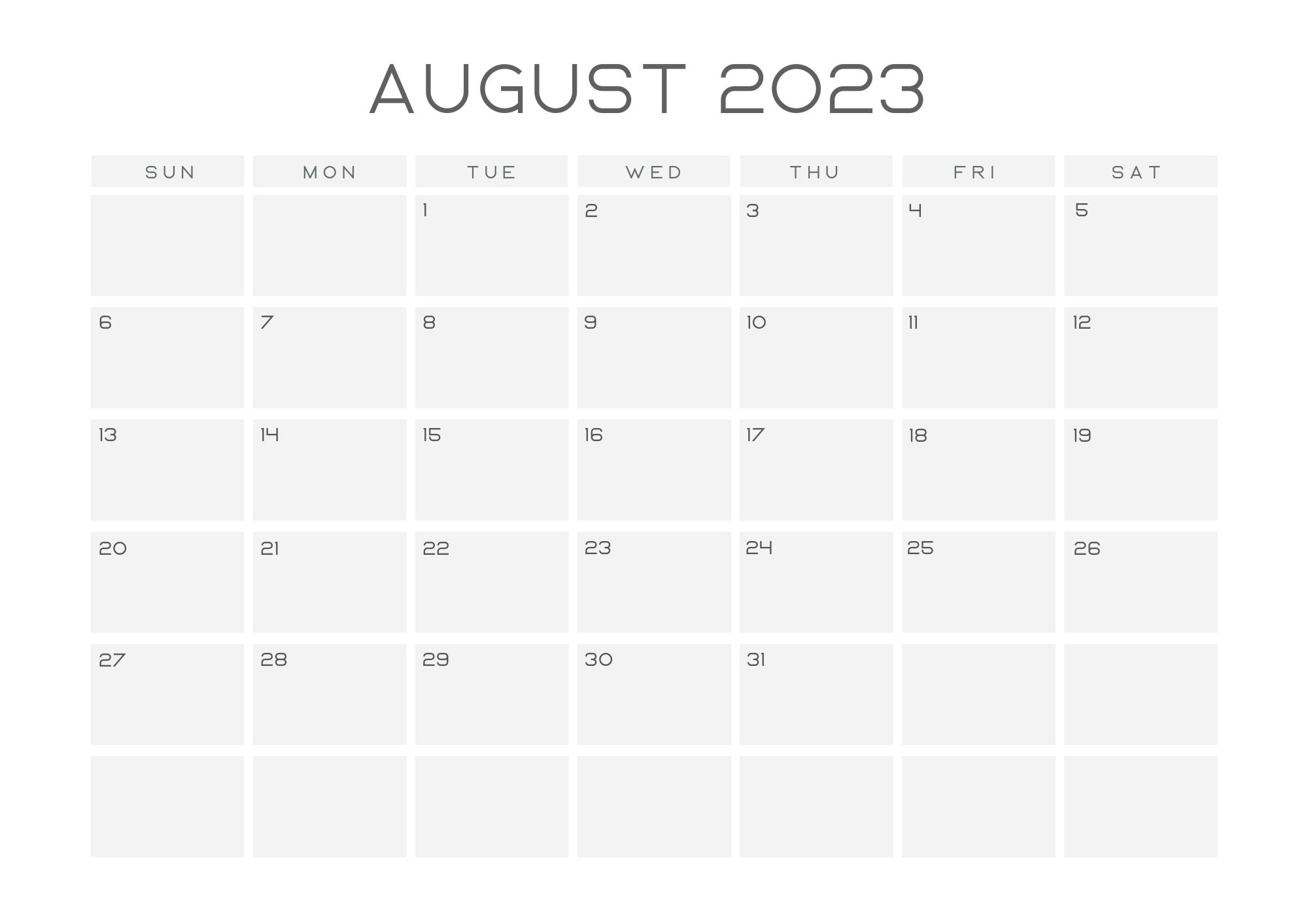 August Holidays 2023