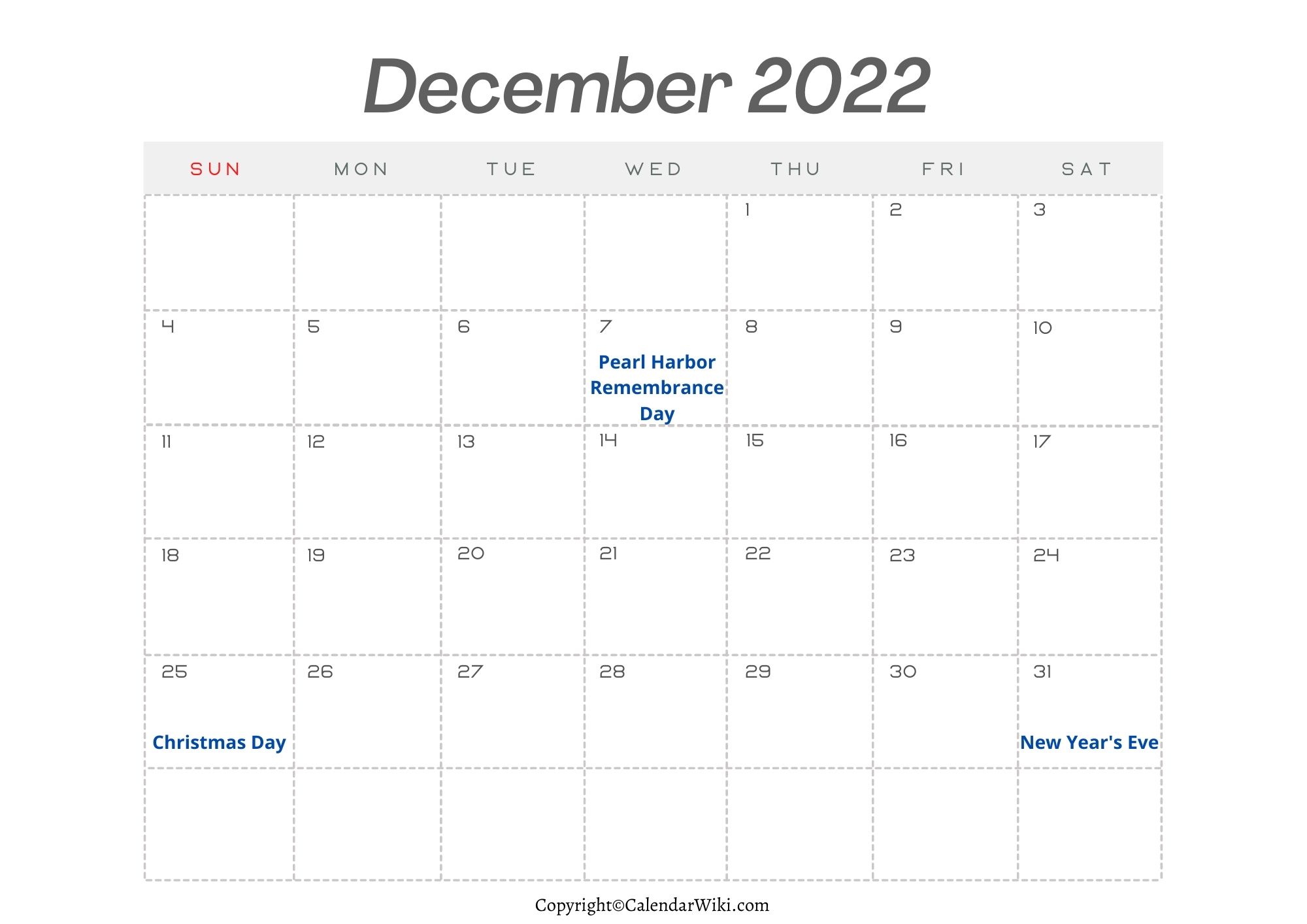December Holidays 2022