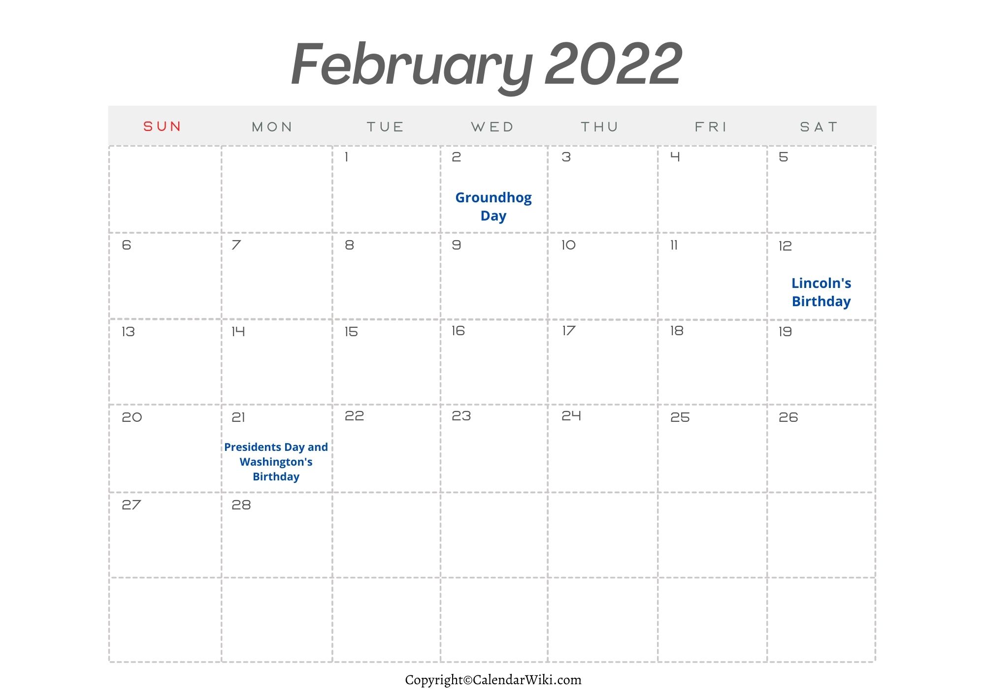 February Holidays 2022