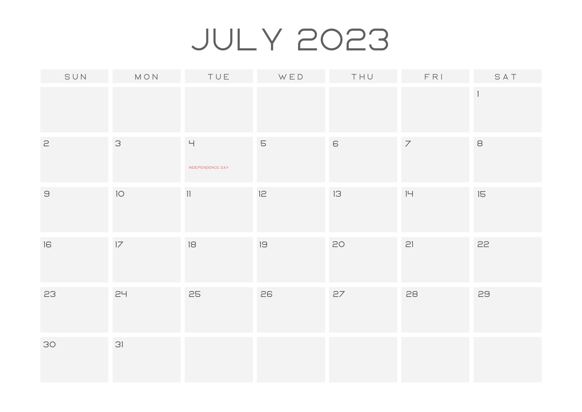 July Holidays 2023
