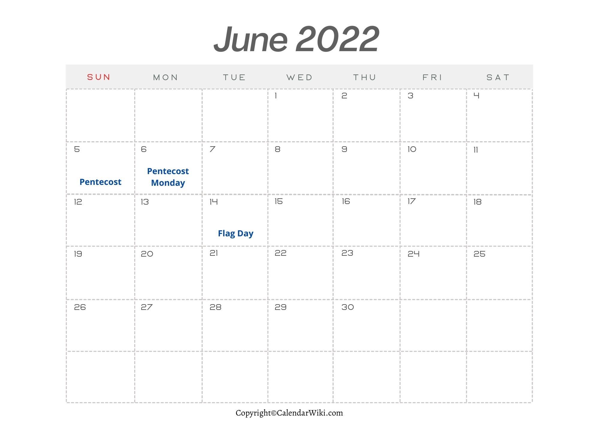 June Holidays 2022