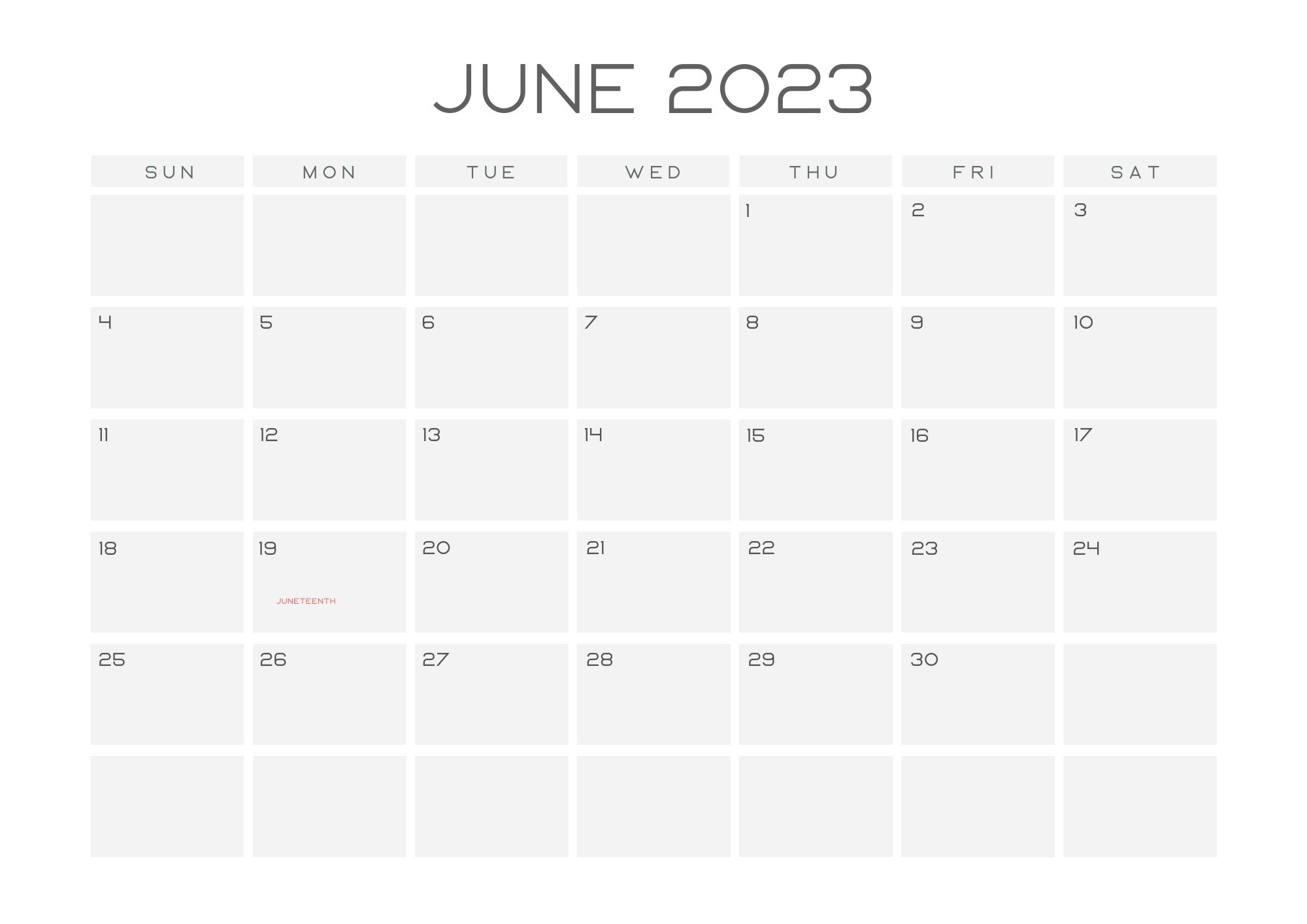 June Holidays 2023