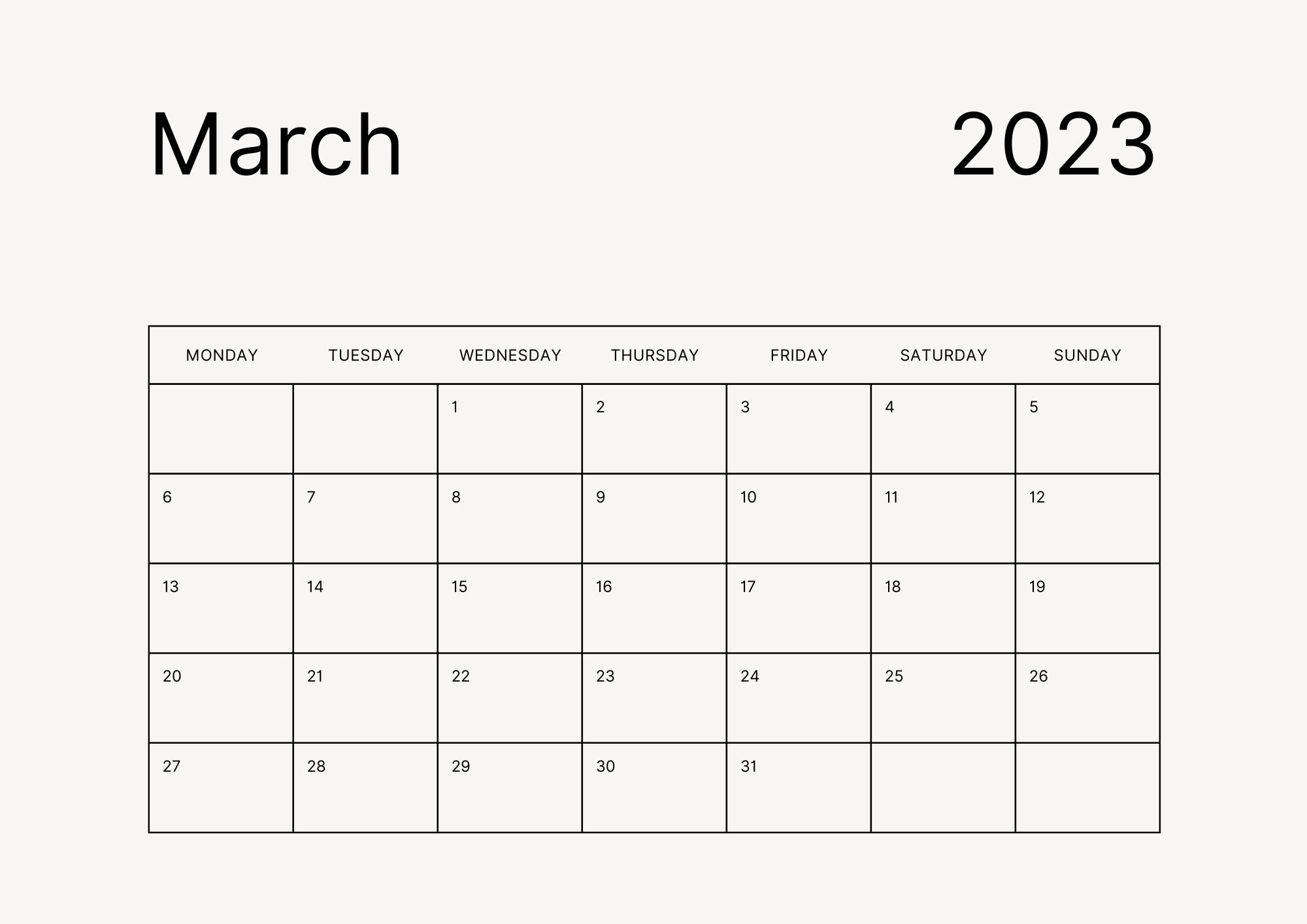 March Holidays 2023